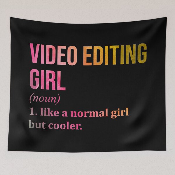 Item preview, Video Editing Girl Definition Video Editor in Watercolor designed and sold by XCIV.
