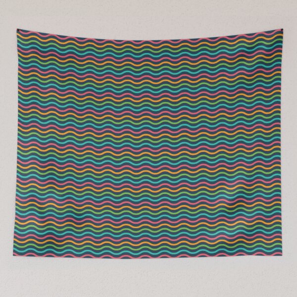 Item preview, Colorful Small Waves Pattern designed and sold by SGCreations-78.