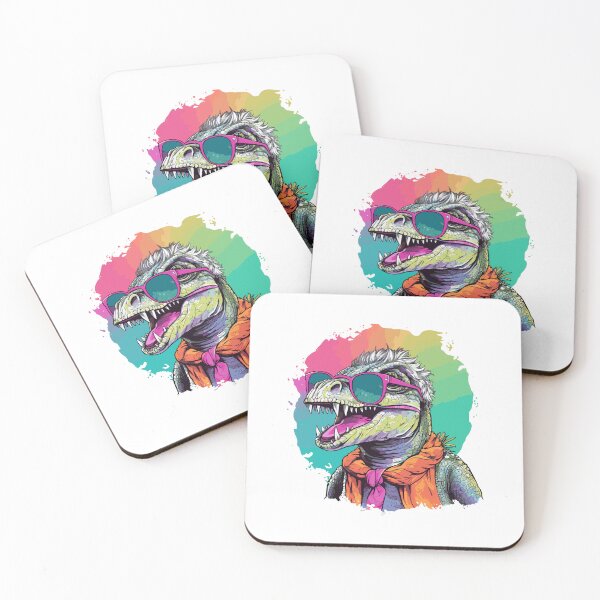 Item preview, colorful dinosaur, watercolor dinosaur, colorful women dinosaur  designed and sold by GreyStanzione1.