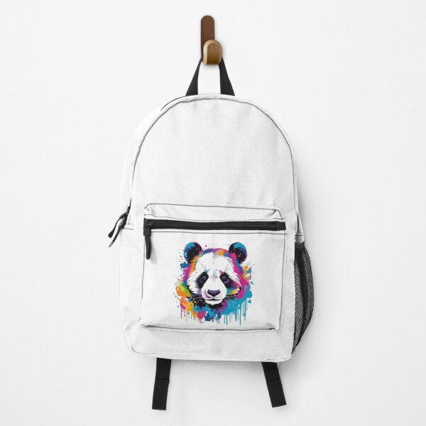 Item preview, panda head closeup, colorful panda head, panda head designed and sold by GreyStanzione1.