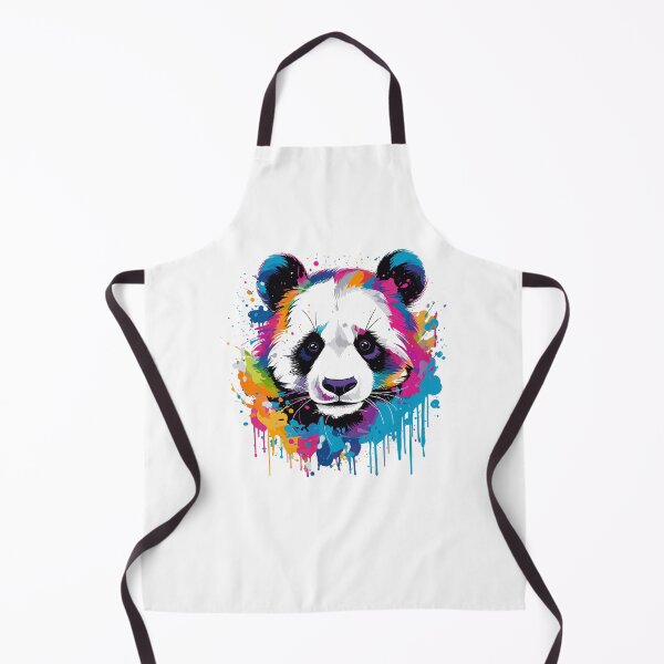 Item preview, panda head closeup, colorful panda head, panda head designed and sold by GreyStanzione1.