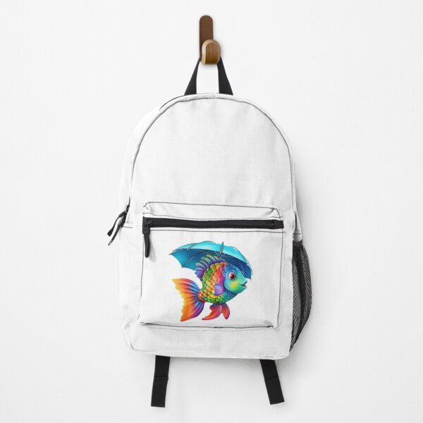 Item preview, colorful umbrella fish, rainbow umbrella fish, watercolor umbrella fish designed and sold by GreyStanzione1.