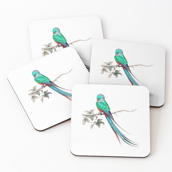 Item preview, colorful resplendent quetzal, watercolor resplendent quetzal, resplendent quetzal designed and sold by GreyStanzione1.