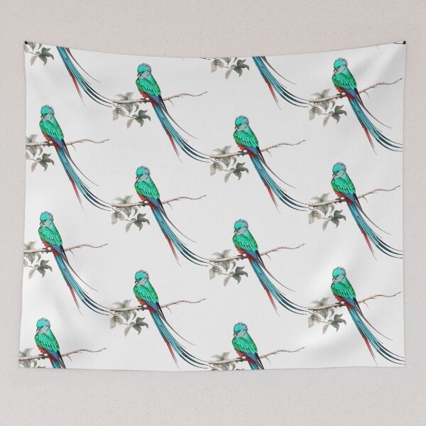 Item preview, colorful resplendent quetzal, watercolor resplendent quetzal, resplendent quetzal designed and sold by GreyStanzione1.