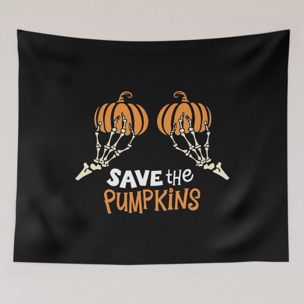 Item preview, Cancer Awareness Halloween Save The Pumpkins  designed and sold by w1ckerman.