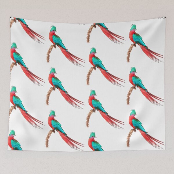 Item preview, colorful resplendent quetzal, watercolor resplendent quetzal, resplendent quetzal designed and sold by GreyStanzione1.