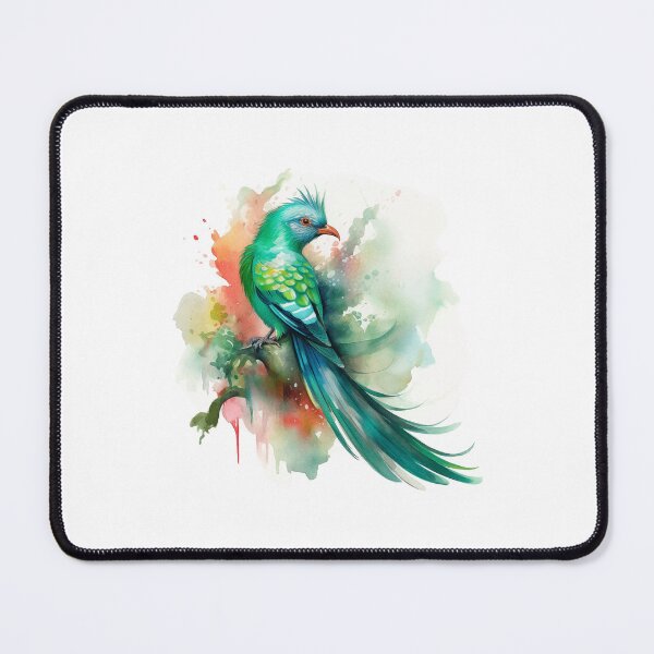 Item preview, colorful resplendent quetzal, watercolor resplendent quetzal, resplendent quetzal designed and sold by GreyStanzione1.