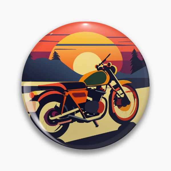 Item preview, Painted Classic Motorcycle designed and sold by UzayPrints.