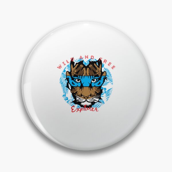 Artikelvorschau, wilder und freier Tigerkopf, Aquarell-Tigerkopf, bunter Tigerkopf entworfen und verkauft von GreyStanzione1.