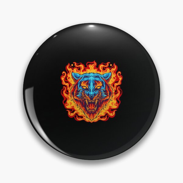 Item preview, angry lion head fire, colorful lion head, lion head fire designed and sold by GreyStanzione1.