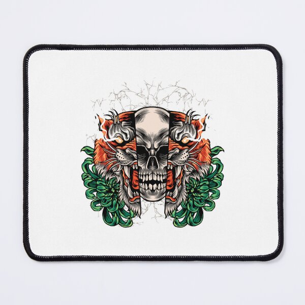 Item preview, tiger skull, colorful tiger skull, scary tiger skull designed and sold by GreyStanzione1.