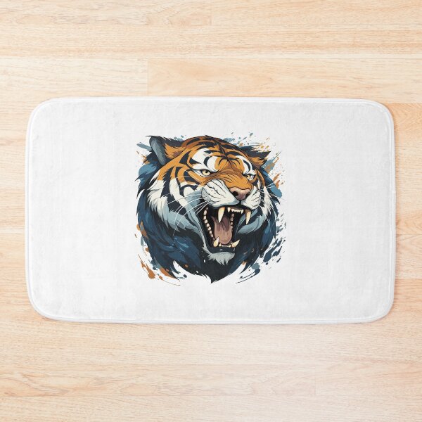 Item preview, colorful tiger head, tiger head roaring, tiger open mouth  designed and sold by GreyStanzione1.