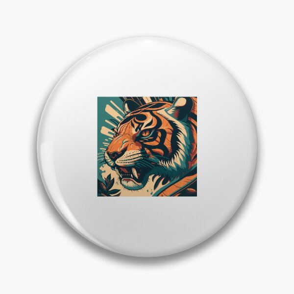 Item preview, colorful lion head, watercolor lion head, yellow blue lion head designed and sold by GreyStanzione1.
