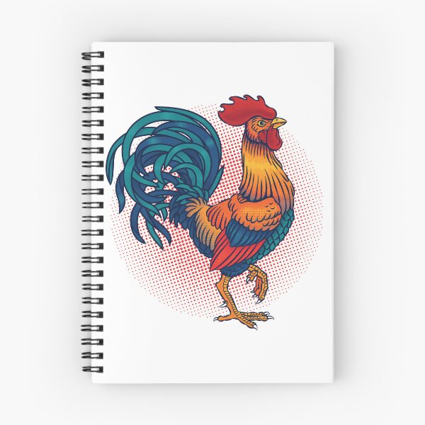 Item preview, colorful rooster, watercolor rooster, colorful chicken designed and sold by GreyStanzione1.