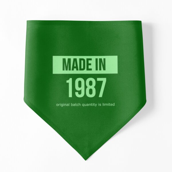 Made in 1987 Pet Bandana