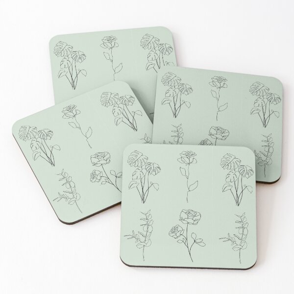 Item preview, Green Plants Line Art designed and sold by shopcosmiclatte.