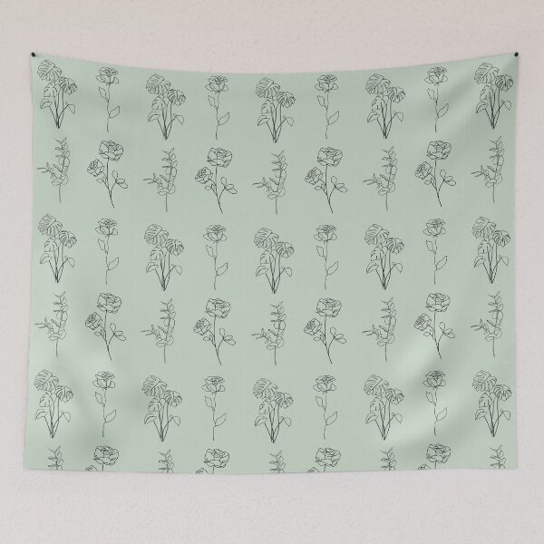 Item preview, Green Plants Line Art designed and sold by shopcosmiclatte.
