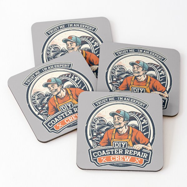 Item preview, DIY Coaster Repair Crew, funny roller coaster enthusiast design designed and sold by emmjott.