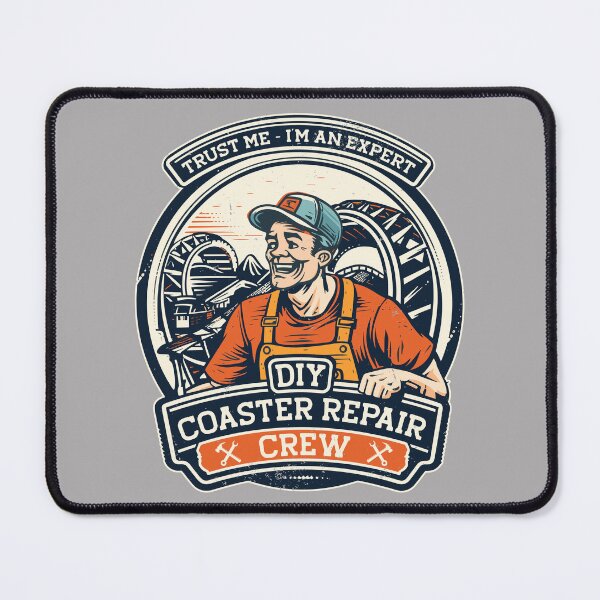 Item preview, DIY Coaster Repair Crew, funny roller coaster enthusiast design designed and sold by emmjott.
