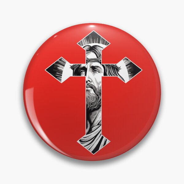 Item preview, Jesus Cross Black/White fused (1) designed and sold by Seelenretter.