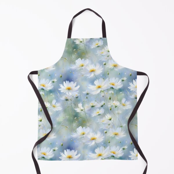 Item preview, white cosmea flowers, watercolor designed and sold by Mike Kiev art.