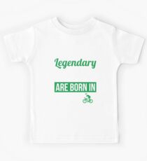 Legendary Cyclists Are Born In July Cycling Gift Kids Tee