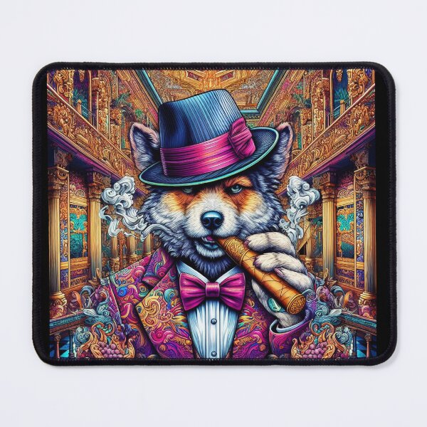 Item preview, Artsy High Class Suit Wearing Dog Smoking Cigar designed and sold by WooshiArt.