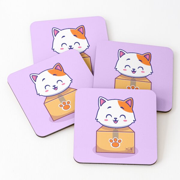 Item preview, Cute Cat in Box Cartoon Vector Icon designed and sold by hjian8219.