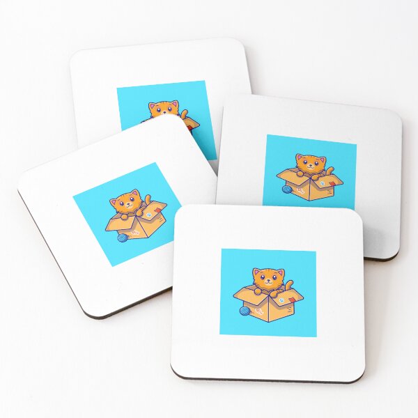 Item preview,  Cute Cat in Box Cartoon Vector Icon designed and sold by hjian8219.