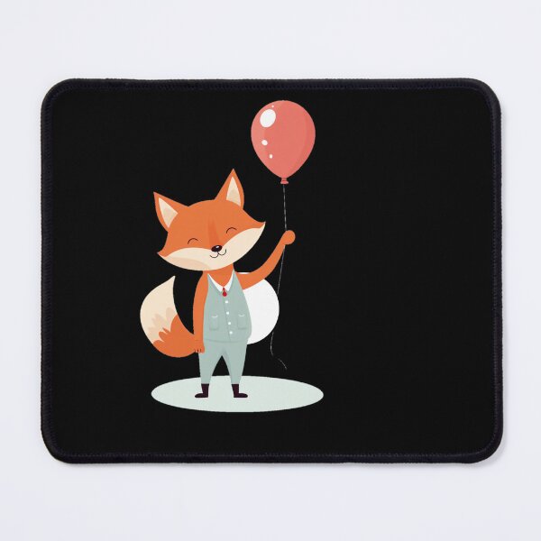 Item preview, "Happy Fox with 'Everything Will Be Fine' Balloon Design - Positive Vibes Art, Cute Fox Print designed and sold by saflimbenly.