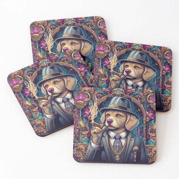 Item preview, Artsy High Class Suit Wearing Dog Smoking Cigar designed and sold by WooshiArt.