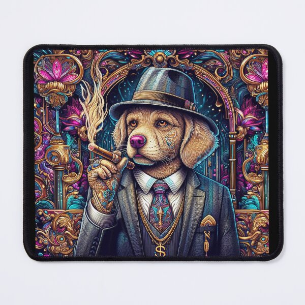 Item preview, Artsy High Class Suit Wearing Dog Smoking Cigar designed and sold by WooshiArt.