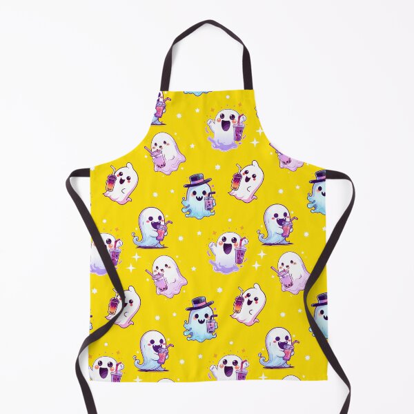 Item preview, Kawaii ghost seamless pattern designed and sold by Trendy-Artistry.