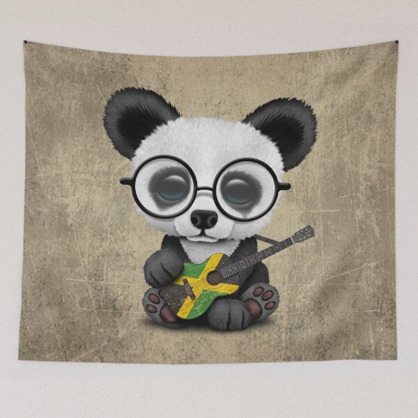 Item preview, Baby Panda Playing Jamaican Flag Guitar designed and sold by JeffBartels.