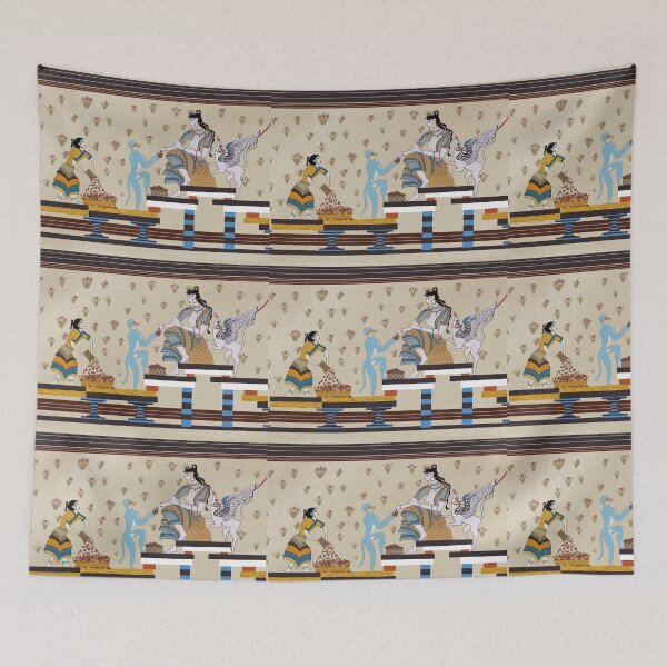 Item preview, Akrotiri Fresco - Goddess Receiving Gifts designed and sold by SunnyByTheBay.