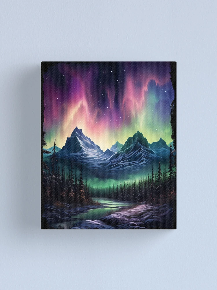 Aurora scenery Painting on Canvas store