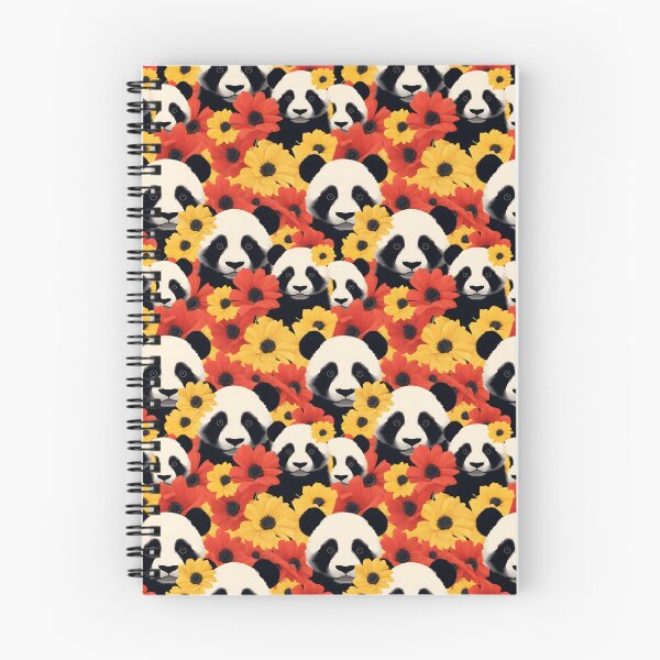 Item preview, Red and Yellow Cute Panda Composite Overlay Pattern #1 designed and sold by ARTficiallyAnon.
