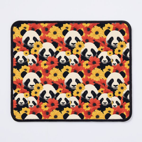 Item preview, Red and Yellow Cute Panda Composite Overlay Pattern #1 designed and sold by ARTficiallyAnon.