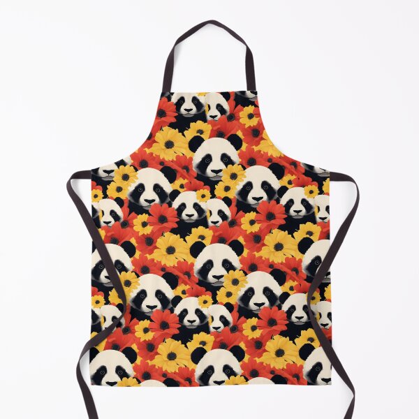 Item preview, Red and Yellow Cute Panda Composite Overlay Pattern #1 designed and sold by ARTficiallyAnon.