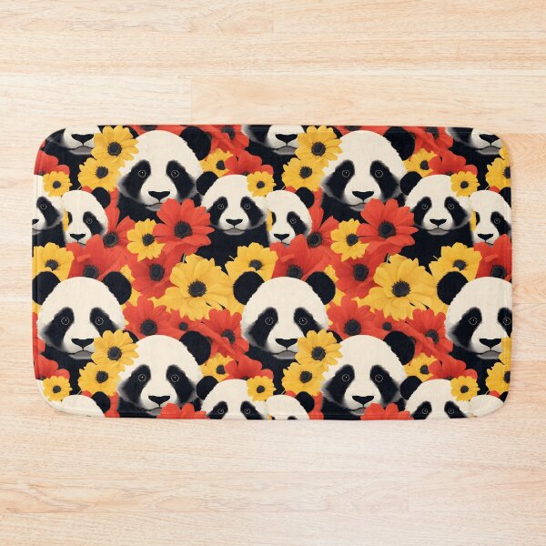 Item preview, Red and Yellow Cute Panda Composite Overlay Pattern #1 designed and sold by ARTficiallyAnon.