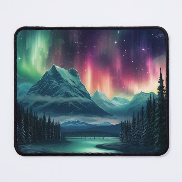 Item preview, Northern Light Aurora Borealis Scenery Mountains Rivers Trees designed and sold by NLTees.