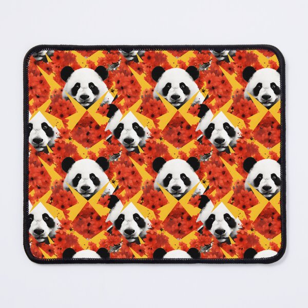 Item preview, Red and Yellow Cute Panda Composite Overlay Pattern #2 designed and sold by ARTficiallyAnon.