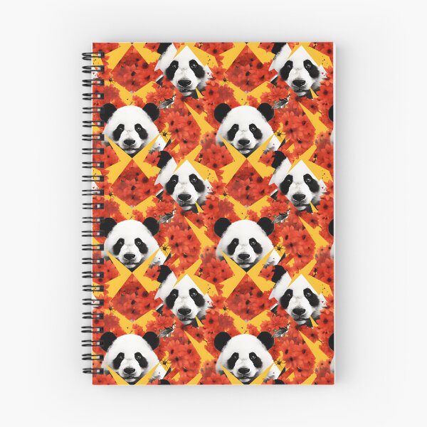 Item preview, Red and Yellow Cute Panda Composite Overlay Pattern #2 designed and sold by ARTficiallyAnon.