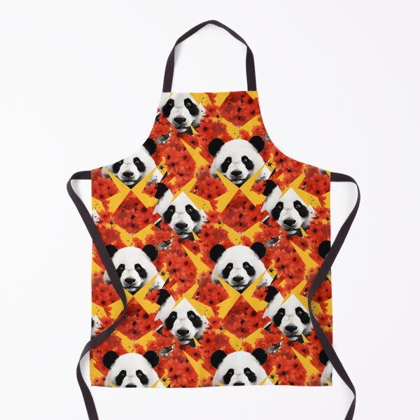 Item preview, Red and Yellow Cute Panda Composite Overlay Pattern #2 designed and sold by ARTficiallyAnon.