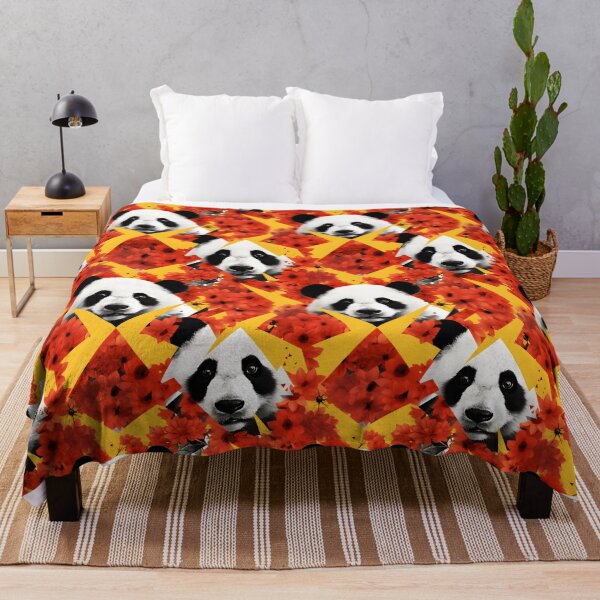 Item preview, Red and Yellow Cute Panda Composite Overlay Pattern #2 designed and sold by ARTficiallyAnon.