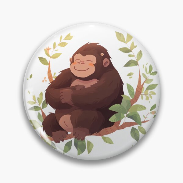 Item preview, Cute Smiling Gorilla designed and sold by whimsizoo.