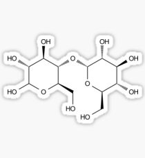 Maltose, Malt Sugar Chemical Molecule Structure Sticker