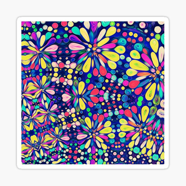 The flowers of the starry night sky Sticker