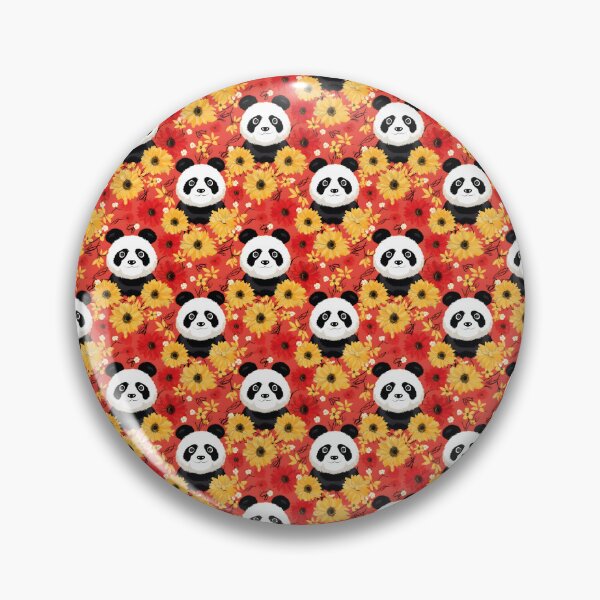 Item preview, Red and Yellow Cute Panda Composite Overlay Pattern #3 designed and sold by ARTficiallyAnon.