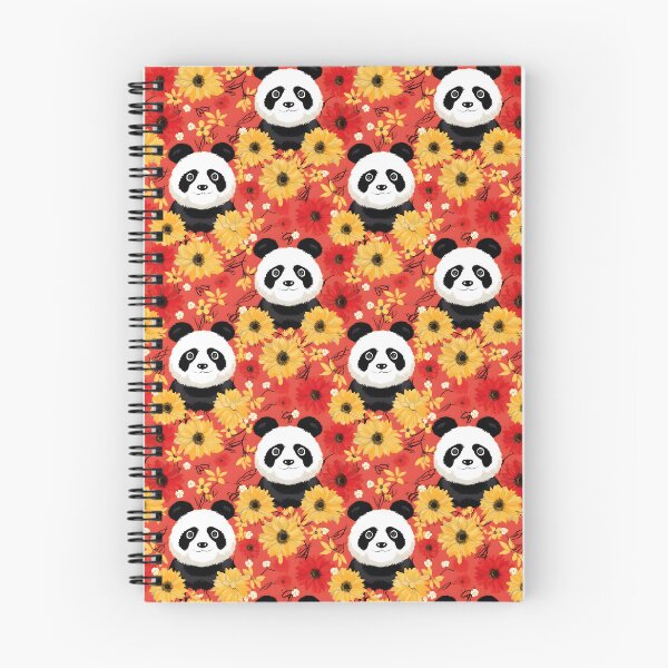 Item preview, Red and Yellow Cute Panda Composite Overlay Pattern #3 designed and sold by ARTficiallyAnon.
